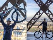 Un ciclista batió un récord al subir la Torre Eiffel en bicicleta y se consagró como el más rápido de la historia