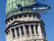 Un helicóptero sobre el Congreso abrió especulaciones