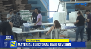TED supervisa revisión y control de papeletas electorales en el Colegio Militar de Aviación de Santa Cruz