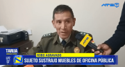 Aprehenden a un hombre por robar muebles del Ministerio de Trabajo