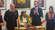 Bolivia recupera valiosa pieza tiwanacota de Italia
