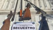 Tres demorados por portar escopetas en El Tunal: control sorpresa sobre el puente del Río Juramento