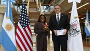 Simone Biles ya está en Buenos Aires y fue distinguida como Huésped de Honor