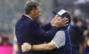 Miguel Ángel Russo y Diego Maradona, el abrazo que quedó inmortalizado y el saludo de la familia del Diez