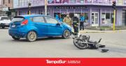 Un motociclista fue hospitalizado tras chocar
