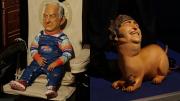 Milei como perro a los pies de Trump y Netanyahu como Chucky: la intervención de un artista en el Museo de Cera de Madrid
