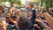 Javier Milei realizó una breve recorrida por Mendoza y le pidió a sus militantes que “no aflojen”