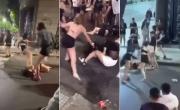 Madrugada violenta en La Plata: más videos de las peleas con patadas en el piso en plena avenida 7