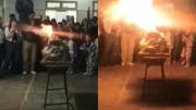 EN VIDEO: Intentaron simular la explosión de un volcán en una feria de ciencias y todo terminó de la peor forma