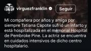 Tatiana Capote lucha por su vida en Miami: reportan grave estado de salud