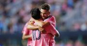 Con una pintura, Messi guía triunfo del Inter en la MLS y rinde tributo a Alba