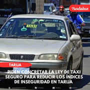 Piden concretar la Ley de Taxi Seguro para reducir los índices de inseguridad en Tarija