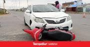 Motociclista terminó hospitalizado tras siniestro vial