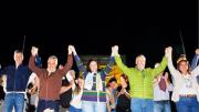 Llaryora y Schiaretti celebraron el primer triunfo municipal de Provincias Unidas