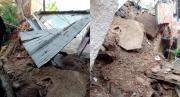 EN VIDEO: Fuertes lluvias causaron un derrumbe en El Valle, dos viviendas resultaron afectadas