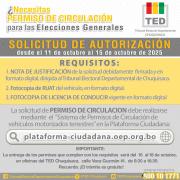 Chuquisaca: permisos de circulación pueden solicitarse hasta el miércoles 15 de octubre únicamente de manera digital