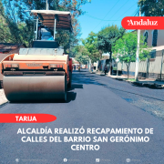Alcaldía realizó recapamiento de calles del barrio San Gerónimo centro