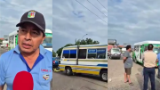 Micreros de Santa Cruz bloquean el 4to anillo por escasez de diésel