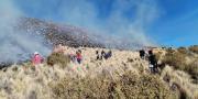 Incendio en faldas del Tunupa deja 125 familias afectadas y 5.000 hectáreas de pasto quemadas