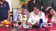 Rodrigo Paz firma convenio con el Comité Cívico de Tarija por el desarrollo del departamento
