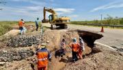 Trabajos ed emergencia en la ruta nacional 16 entre Talavera y Tolloche