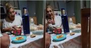 Aprovechó un descuido y fingió un temblor: el video viral en San Juan