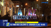 Último bus a Oruro partirá de La Paz este sábado a las 18:00