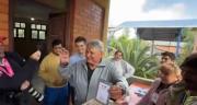 Jaime Paz vota en San Lorenzo junto a su hijo Rodrigo