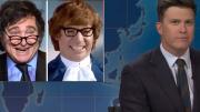 Saturday Night Live comparó a Milei con Austin Powers y predijo que funcionarios de Trump “huirán a la Argentina”