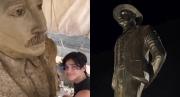 Inauguraron en Carabobo la estatua más grande de José Gregorio Hernández, la hizo escultor de tan solo 15 años