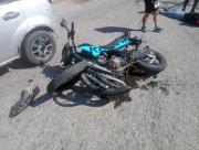 Herida ciudadana tras accidente de motocicleta en Puerta Negra