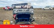 Volcó un auto cerca del Paso Cancha Carrera y sus ocupantes salieron ilesos