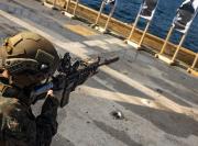 Marines de EE UU realizaron prácticas de tiro en el USS San Antonio desplegado en el mar Caribe