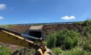 Pergamino: Avanzan obras en la autopista de la ruta 8 para prevenir desmoronamientos