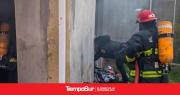 Contingencia eléctrica en un televisor provocó un incendio