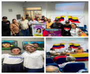 Marcela Martínez, precandidata del Pacto Histórico por la emigración colombiana de visita en Maracaibo