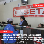 Aclaran que no existe impedimento legal para un nuevo convenio entre EMAT y Setar posterior al plazo de un año
