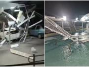 Temporal de lluvia, viento y granizo en la provincia de Buenos Aires: cayeron árboles y se voló el techo de un hospital