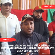 ASAMBLEÍSTAS DE ARCE Y O´CONNOR INSTALAN HUELGA DE HAMBRE, PIDEN DEBATE DE LA LEY DEL 45%