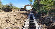 Mirá cómo avanza en San Juan una obra crucial para garantizar el agua a zonas productivas del Sur