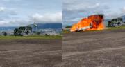 EN VIDEO: Aeronave se estrelló al despegar del aeropuerto en Táchira, habría dos muertos