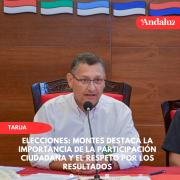 Elecciones: Montes destaca la importancia de la participación ciudadana y el respeto por los resultados