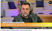 (VIDEO) La derrota de Milei y la huida de Trump, Editorial de Roberto Navarro