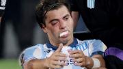 Santiago Sosa sufrió una fractura tras el golpe con Marcos Rojo en Flamengo vs. Racing
