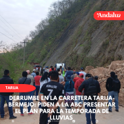 Derrumbe en la carretera Tarija-Bermejo: Piden a la ABC presentar el plan para la temporada de lluvias