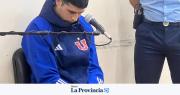 Crimen de Díaz en Chimbas: con la cabeza baja, el detenido se sentó ante el juez