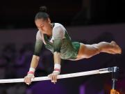 Kaylia Nemour vuelve a hacer historia para Argelia y para África: logró el oro en barras asimétricas en el Mundial de gimnasia artística