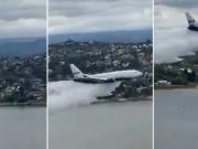 Revuelo por un avión que sobrevoló a baja altura el lago San Roque en Córdoba