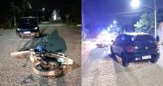 Un motociclista terminó herido al chocar con un auto en Rivadavia