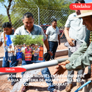 Gobernador Montes entrega pozo de agua y sistema de agua potable en la comunidad de Iguiraty